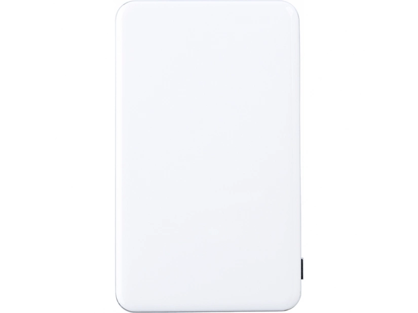 Biały powerbank reklamowy ABS 5000mAh z Twoim logo