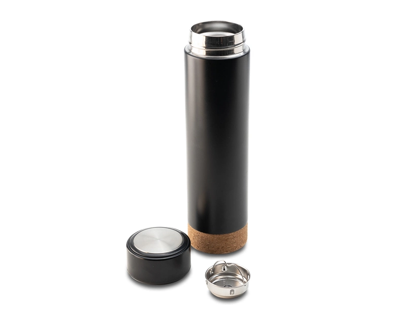 Termos z sitkiem Osseo 450 ml, czarny