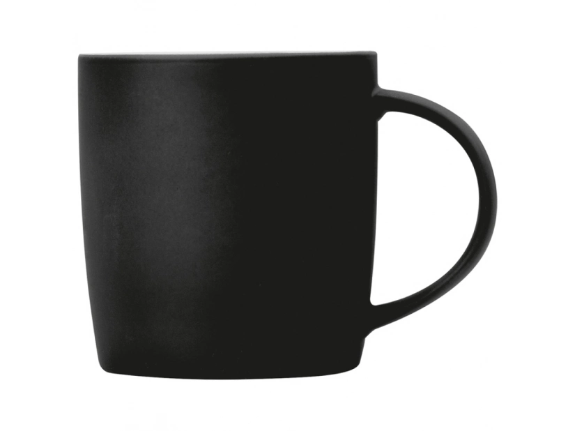 Gumowany kubek ceramiczny, @300 ml - czarny