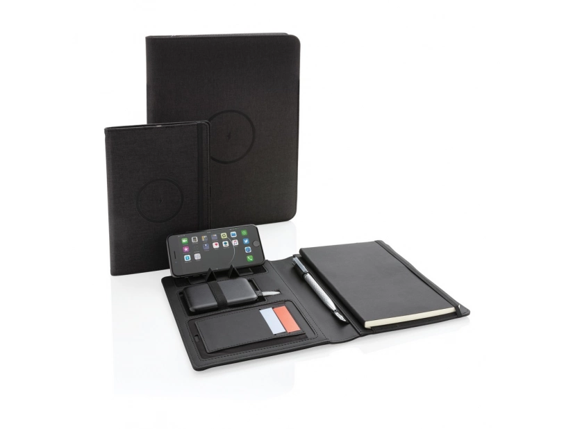 Teczka A4 z ładowarką bezprzewodową 5W, power bank 5000 mAh