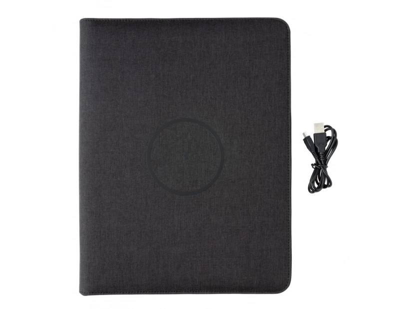 Teczka A4 z ładowarką bezprzewodową 5W, power bank 5000 mAh