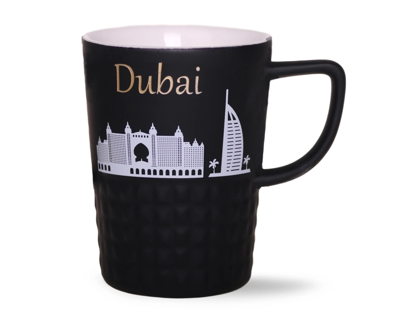 Kubek z dyamentowym wzorem 350 ml, biały