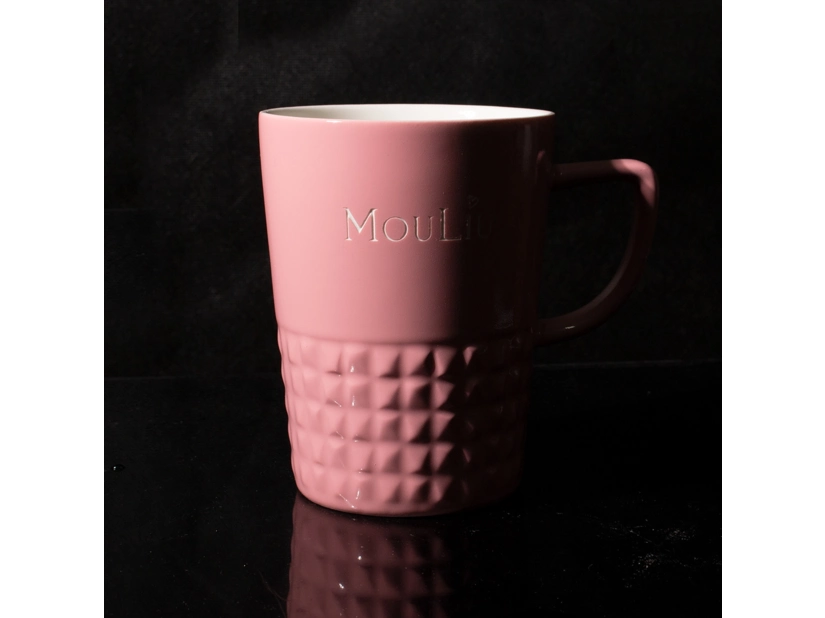 Kubek z dyamentowym wzorem 350 ml, biały