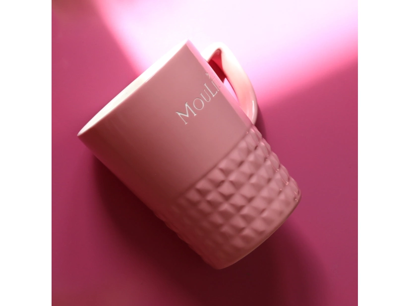 Kubek z dyamentowym wzorem 350 ml, biały