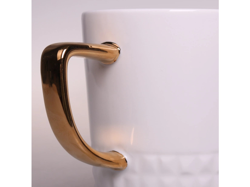 Kubek z dyamentowym wzorem 350 ml, biały