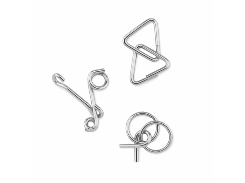 Zestaw 3 metalowych łamigłówek Threenats