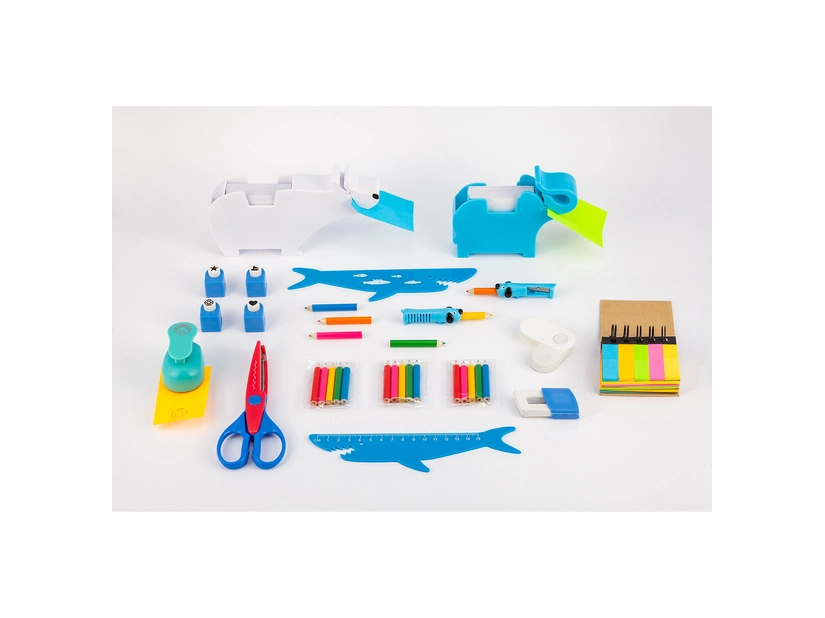 Kredki reklamowe Mini Rainbow, 5 kolorów, etui PVC, drewno