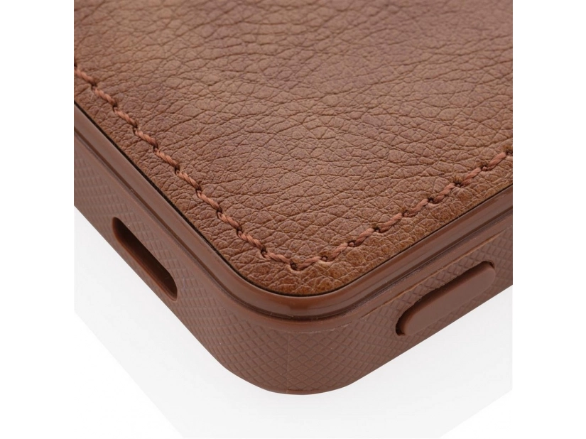 Bezprzewodowy elegancki power bank w obudowie ze skóry ekologicznej 