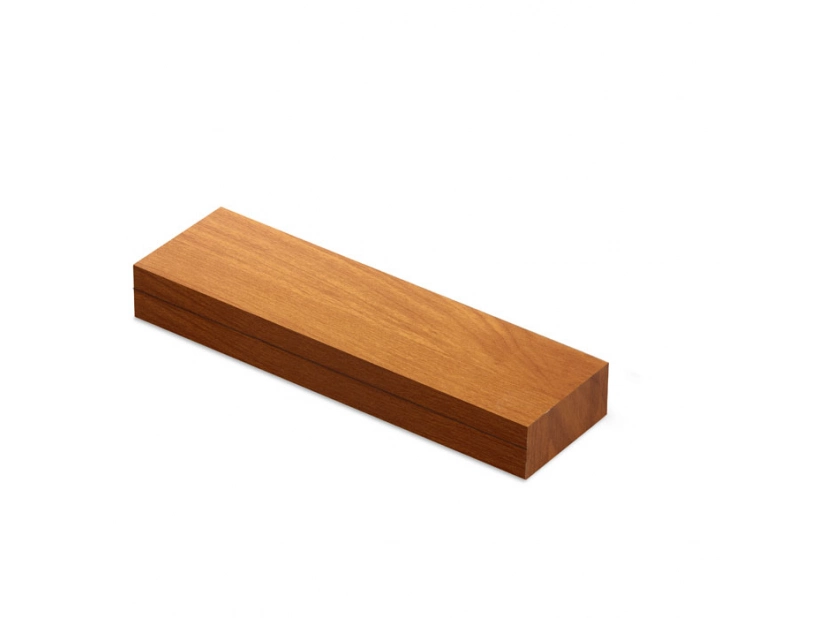 Srebrny długopis 3w1 z laserem i LED w drewnianym etui