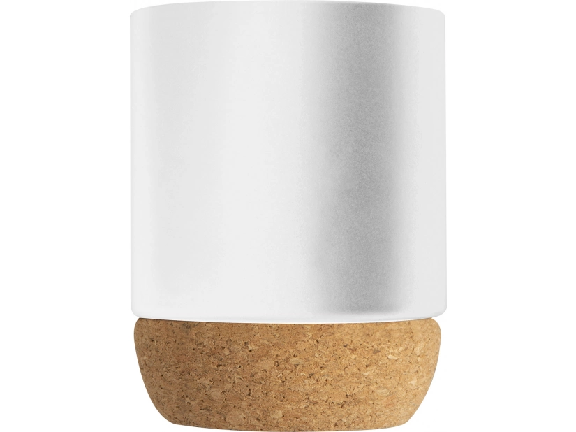 Kubek ceramiczny 350 ml z korkowym spodem - biały