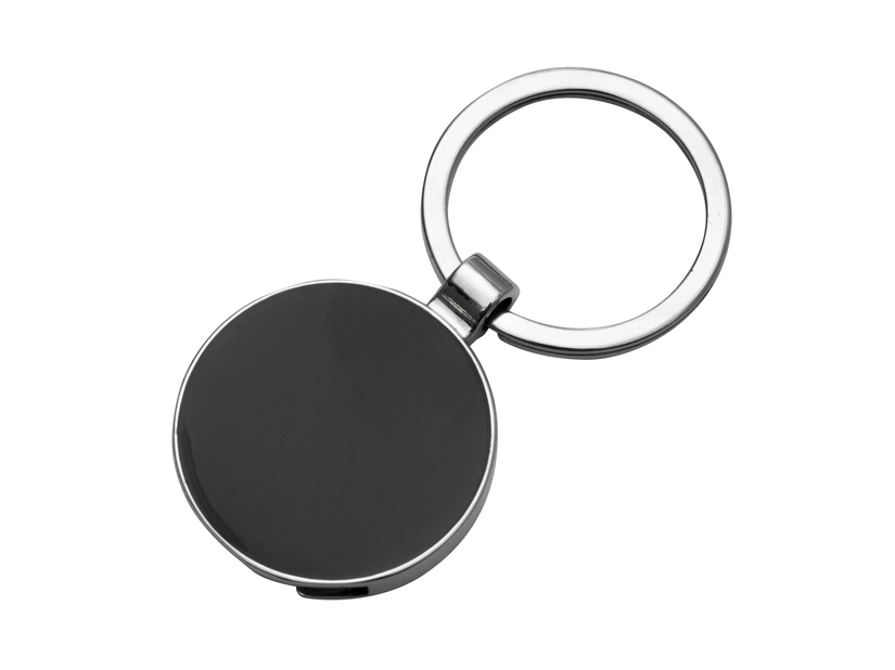 Czarny brelok metalowy z żetonem Shopping Spree