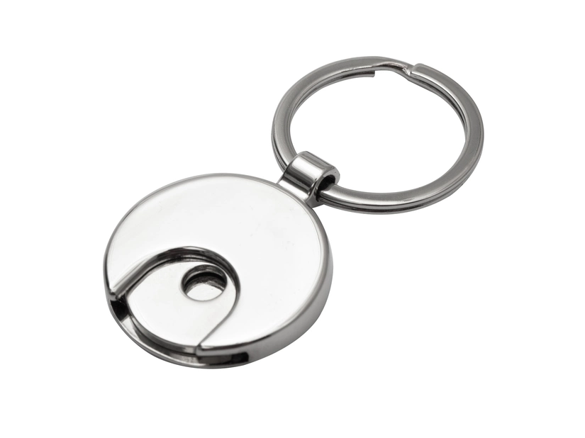 Czarny brelok metalowy z żetonem Shopping Spree