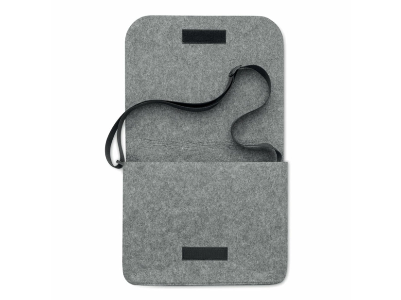 Filcowa torba listonoszka na laptop, szary