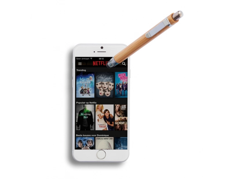 Bambusowy długopis z gumką touch pen, grawer lub nadruk logo