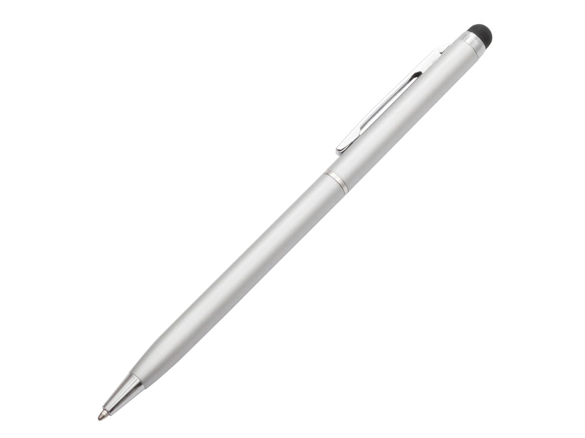 Długopis aluminiowy Touch Tip, srebrny 