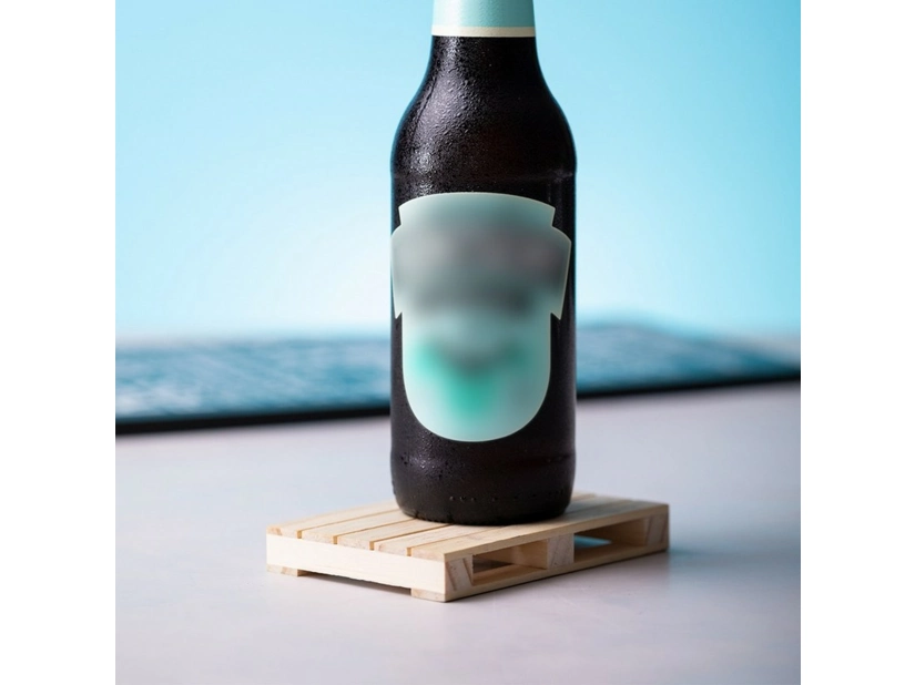 Drewniane podkładki pod kubek w kształcie palety