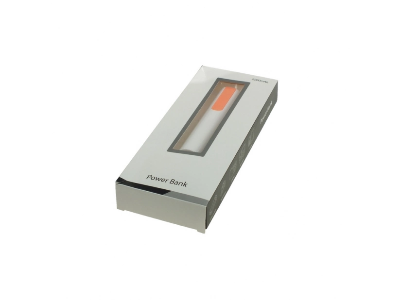 Powerbank reklamowy 2200 mAh biało-pomarańczowy z logo