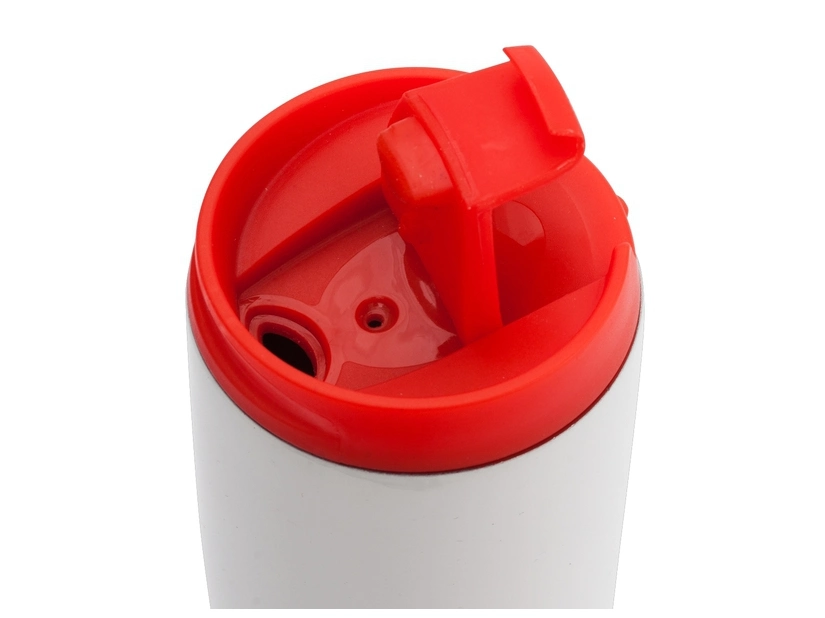 Kubek izotermiczny Fresvik 390 ml, czerwony/biały 