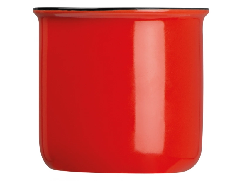 Czerwony kubek ceramiczny 350 ml w stylu retro