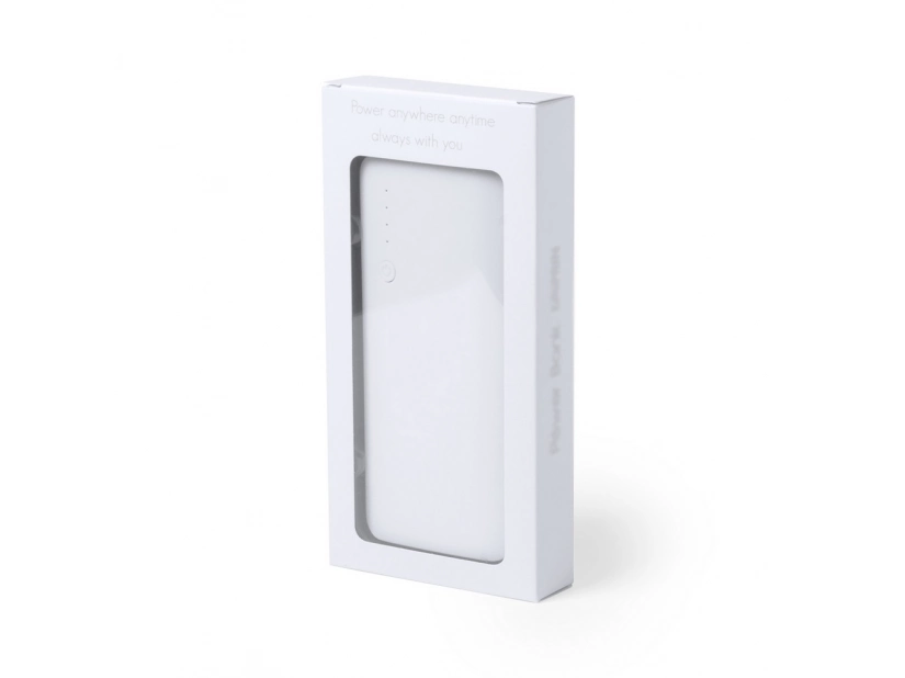 Mocny power bank @ 10000 mAh, biało czerwony