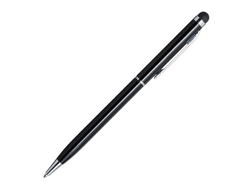 Długopis aluminiowy Touch Tip, czarny 