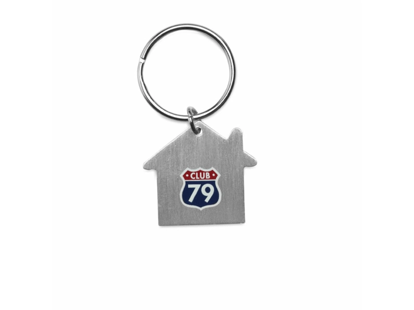 Metalowy brelok, kształt domu Heim