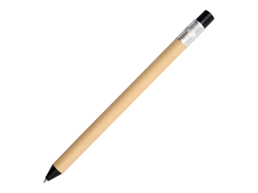 Długopis papierowy czarny z recyklingu z logo firmy