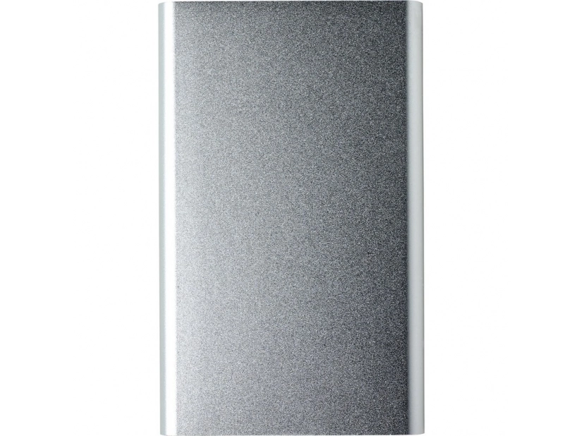 Power bank aluminiowy srebrny 4000 mAh z grawerem logo