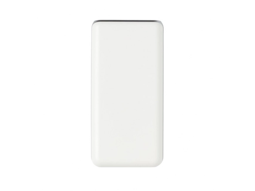 Biały powerbank reklamowy 20000 mAh z logo, szybkie ładowanie