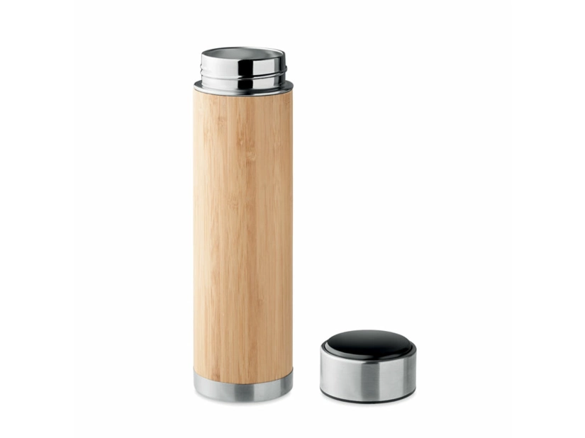 Termos bambusowy z termometrem - Panay 480 ml