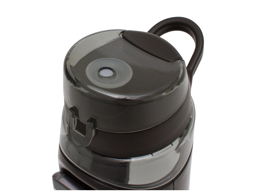 Bidon z uchwytem na telefon, nadruk logo, 850 ml, czarny 