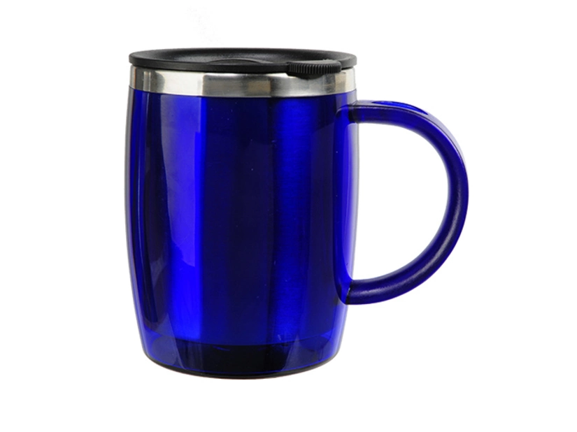 Kubek termiczny w kształcie beczułki, Barrel 400 ml, niebieski