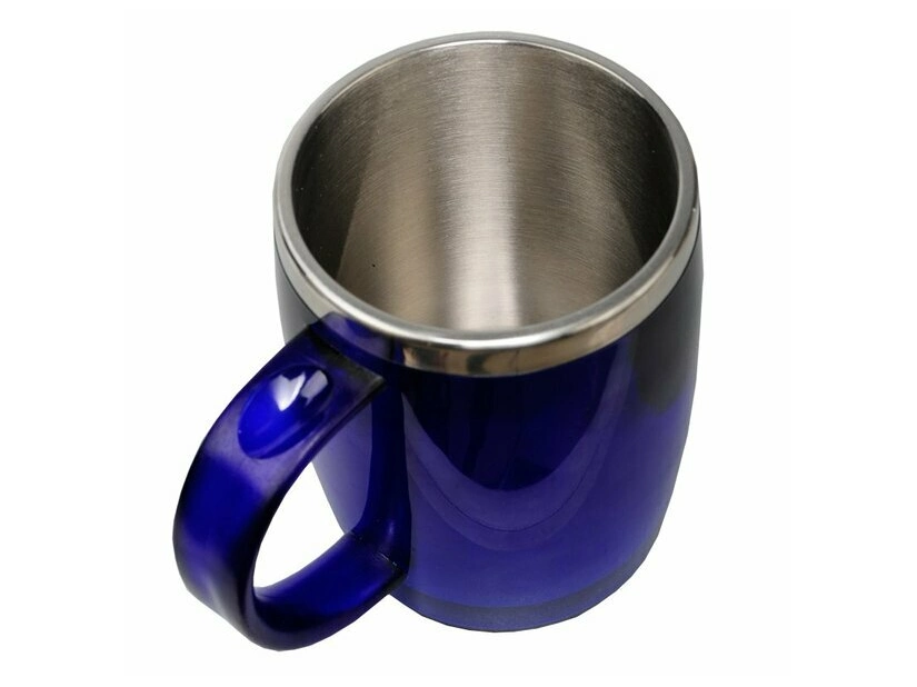 Kubek termiczny w kształcie beczułki, Barrel 400 ml, niebieski