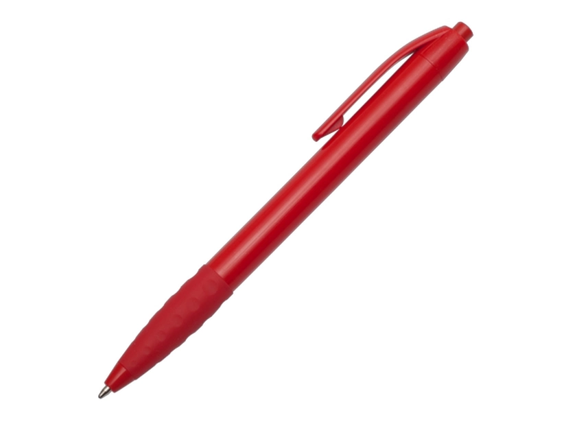Czerwony długopis reklamowy Blitz z gumowym uchwytem