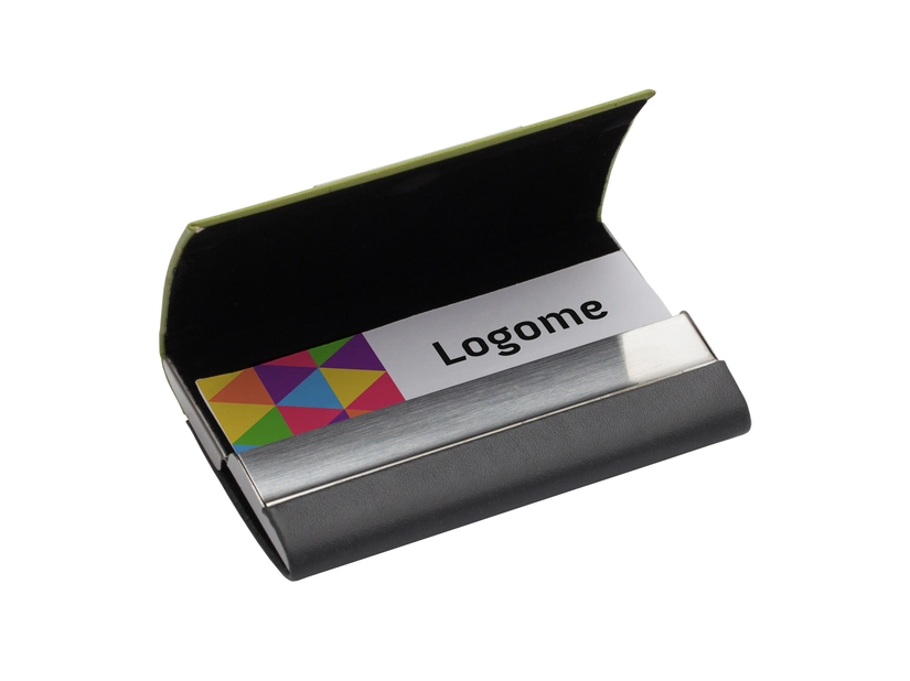 Wizytownik z możliwoścą graweru logo, zielony