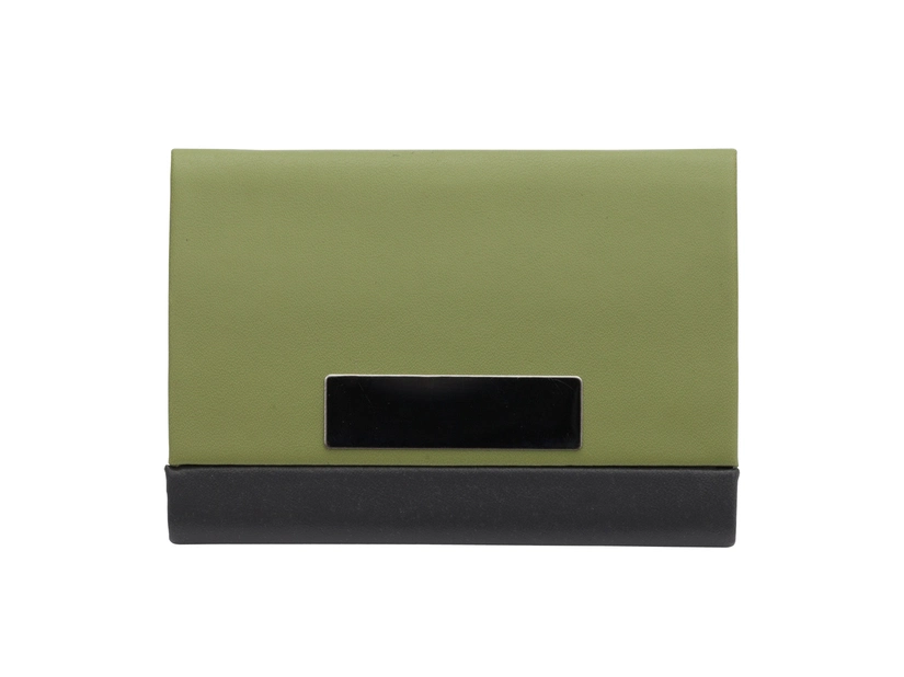 Wizytownik z możliwoścą graweru logo, zielony