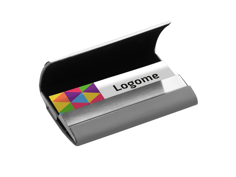 Wizytownik z grawerem, szary 