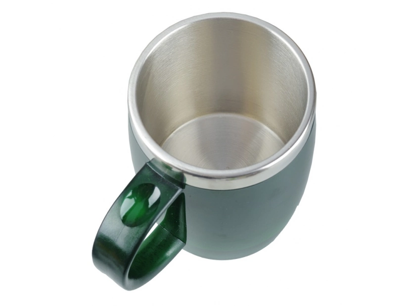 Kubek termiczny w kształcie beczułki, Barrel 400 ml, zielony 