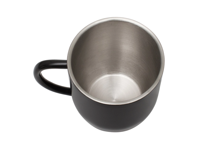 Czarny kubek metalowy Night Goody 380ml z grawerem logo