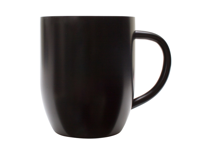 Czarny kubek metalowy Night Goody 380ml z grawerem logo