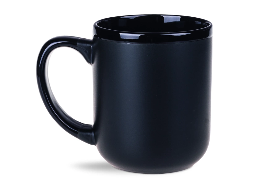 Duży porcelanowy kubek 450 ml, czarny