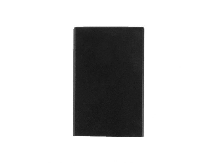 Czarny powerbank ABS z przyssawkami i miejscem na logo