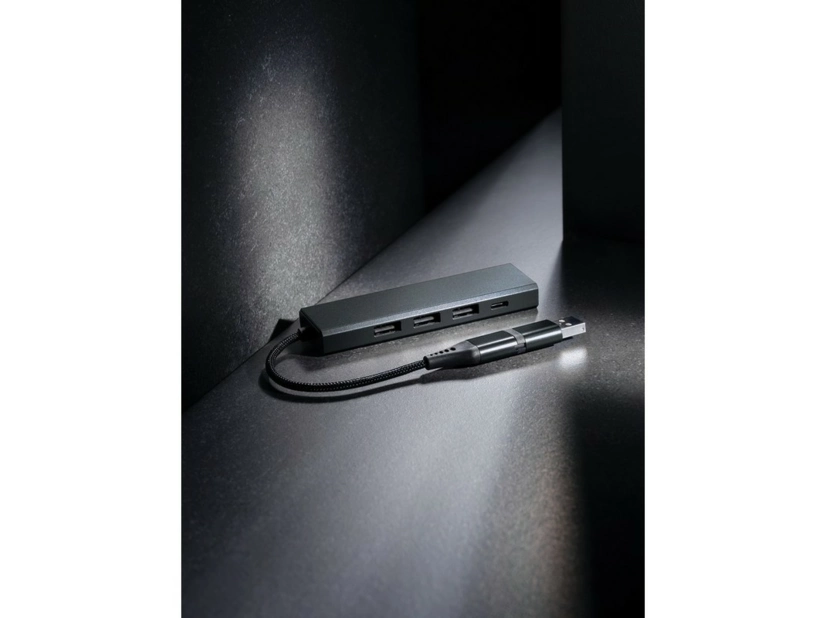 Hub USB 2.0 z USB C, aluminium z recyklingu