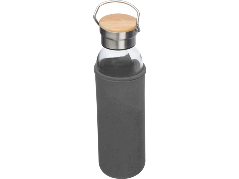 Szklana butelka z szarym etui 600ml