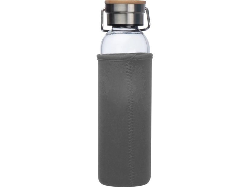 Szklana butelka z szarym etui 600ml