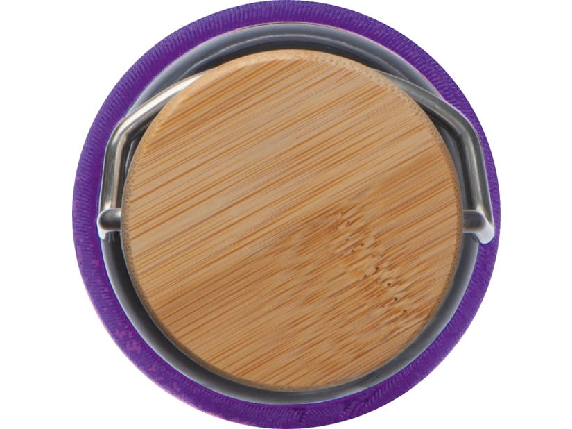 Szklana butelka w fioletowym etui 600ml