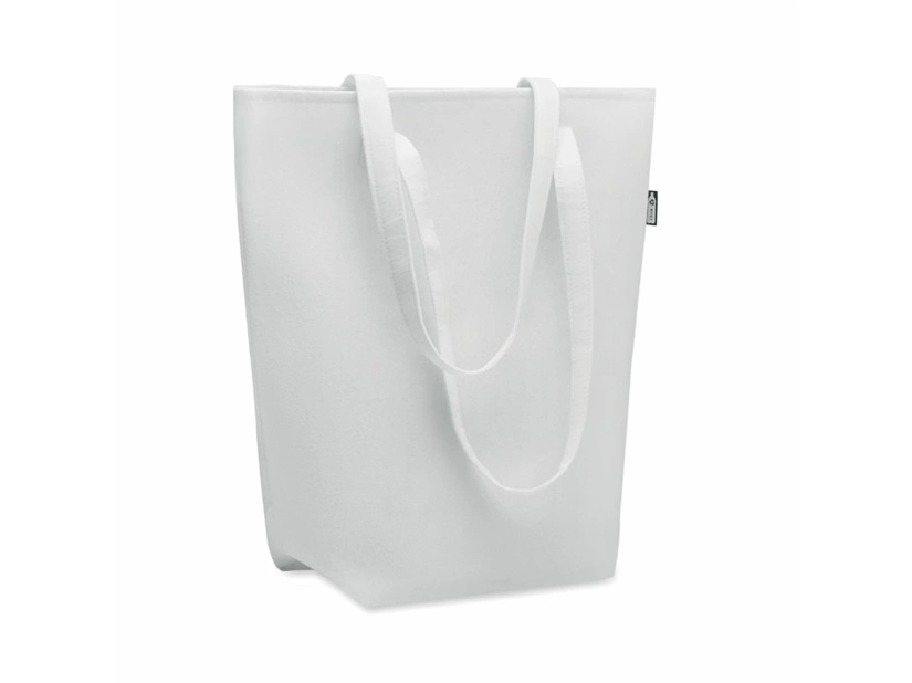 Torba na zakupy z filcu RPET Nata, Biała