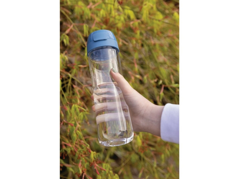 Niebieski bidon sportowy z logo - 750 ml Tritan™ Renew | Eko-gadżety reklamowe