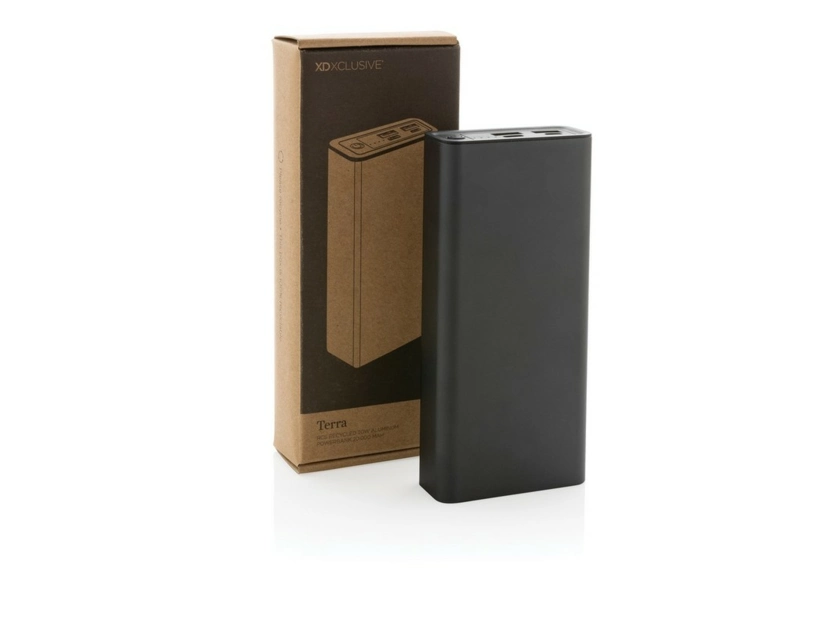 Power bank 20000 mAh Terra, aluminium z recyklingu
