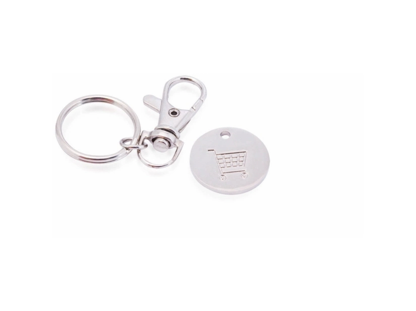 Granatowy Brelok z Żetonem do wózka